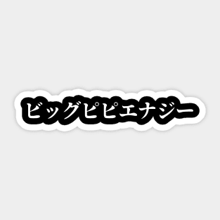 Big PP Energy Katakana White Sticker
